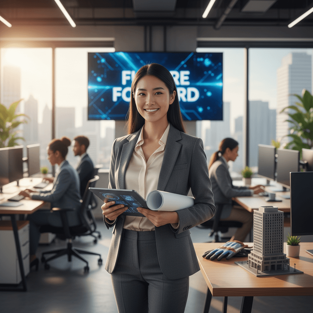 Professional confidently engaged in their career field